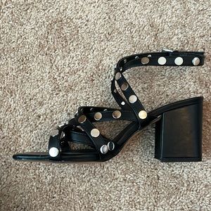 ASOS Black Stud Wrap Around Sandals